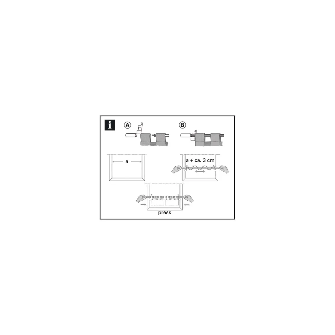 Gardinia Klemmstange Press und Go Filigrano Kugel silber 80-110 cm