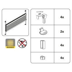 Gardinia Plissee Easyfix Greta mintgrün 50 x 130 cm