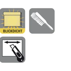 Gardinia Rollo EasyFix 75 x 150 cm Uni reinweiß