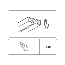 Gardinia Rollringe UV-beständig weiß