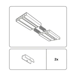 Gardinia Schienenverbinder 6 cm weiß