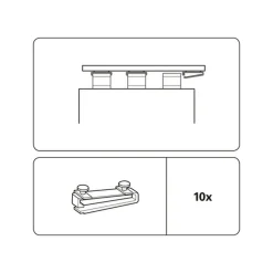 Gardinia Schlaufengleiter 5 cm weiß