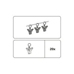 Gardinia Seilklammer Nickel Nickel