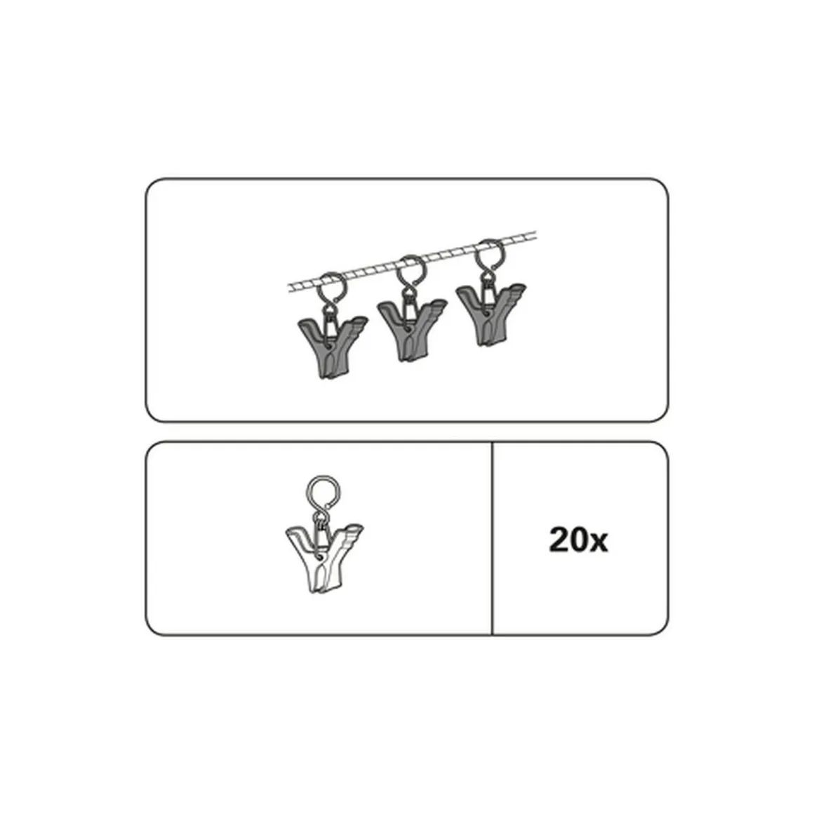 Gardinia Seilklammer Nickel Nickel