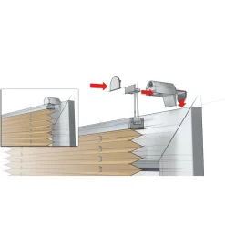 Gardinia Thermo-Plissee EasyFix weiß 70 x 130 cm
