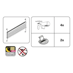 Gardinia Thermo-Plissee EasyFix weiß 70 x 130 cm
