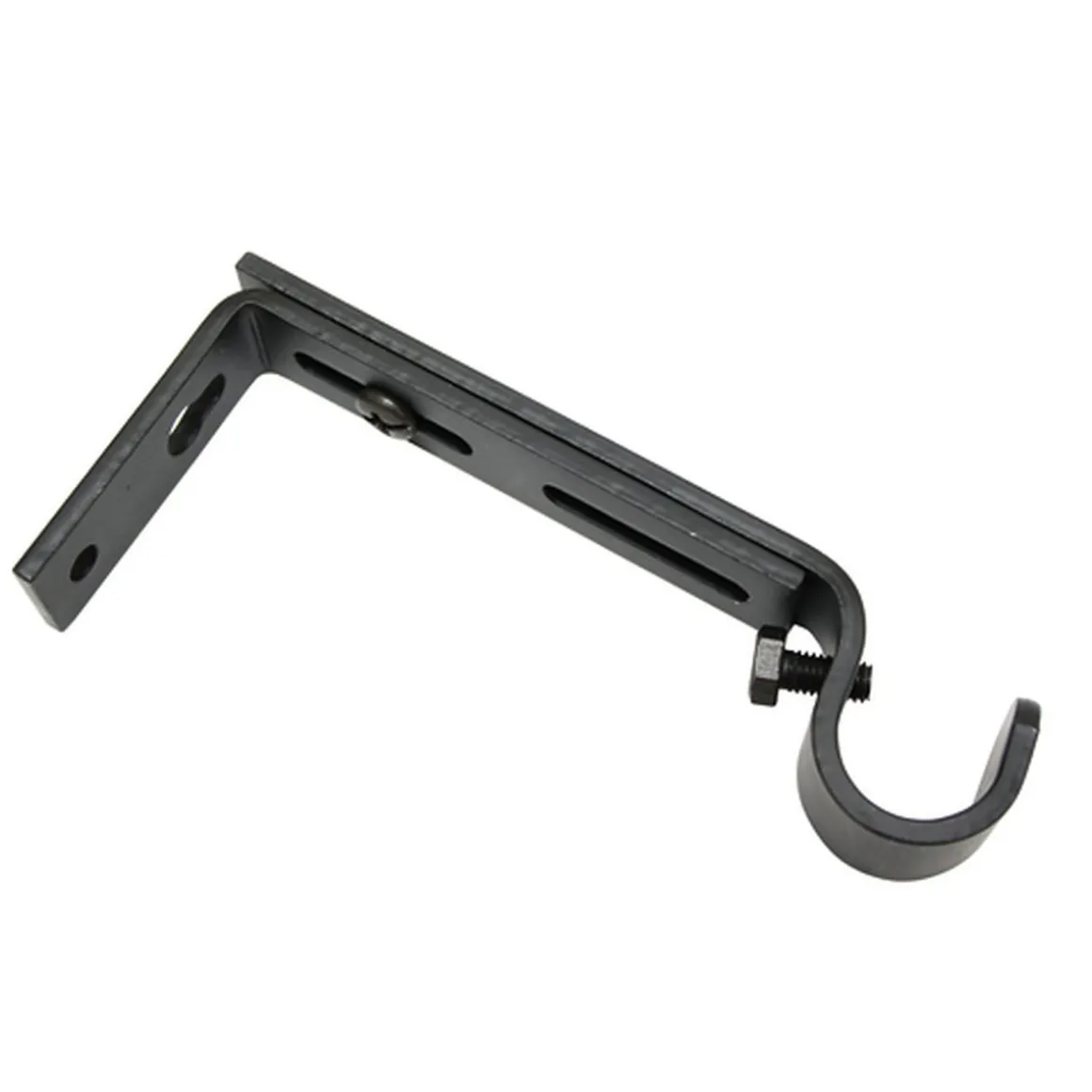Gardinia Träger ausziehbar für Durchmesser 16 mm 10-14 cm schwarz-matt