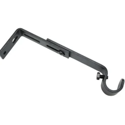 Gardinia Träger ausziehbar für Durchmesser 16 mm 10-14 cm schwarz-matt