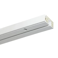 Gardinia Vorhangschiene GE1 120 cm mit Profil für Blendenbefestigung weiß