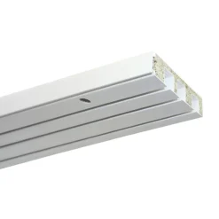 Gardinia Vorhangschiene GE3 150 cm mit Profil für Blendenbefestigung weiß