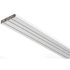 Gardinia Vorhangschiene GE3 180 cm mit Profil für Blendenbefestigung weiß