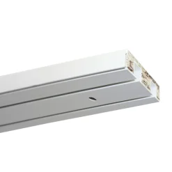 Gardinia Vorhangschiene GE2 180 cm mit Profil für Blendenbefestigung weiß