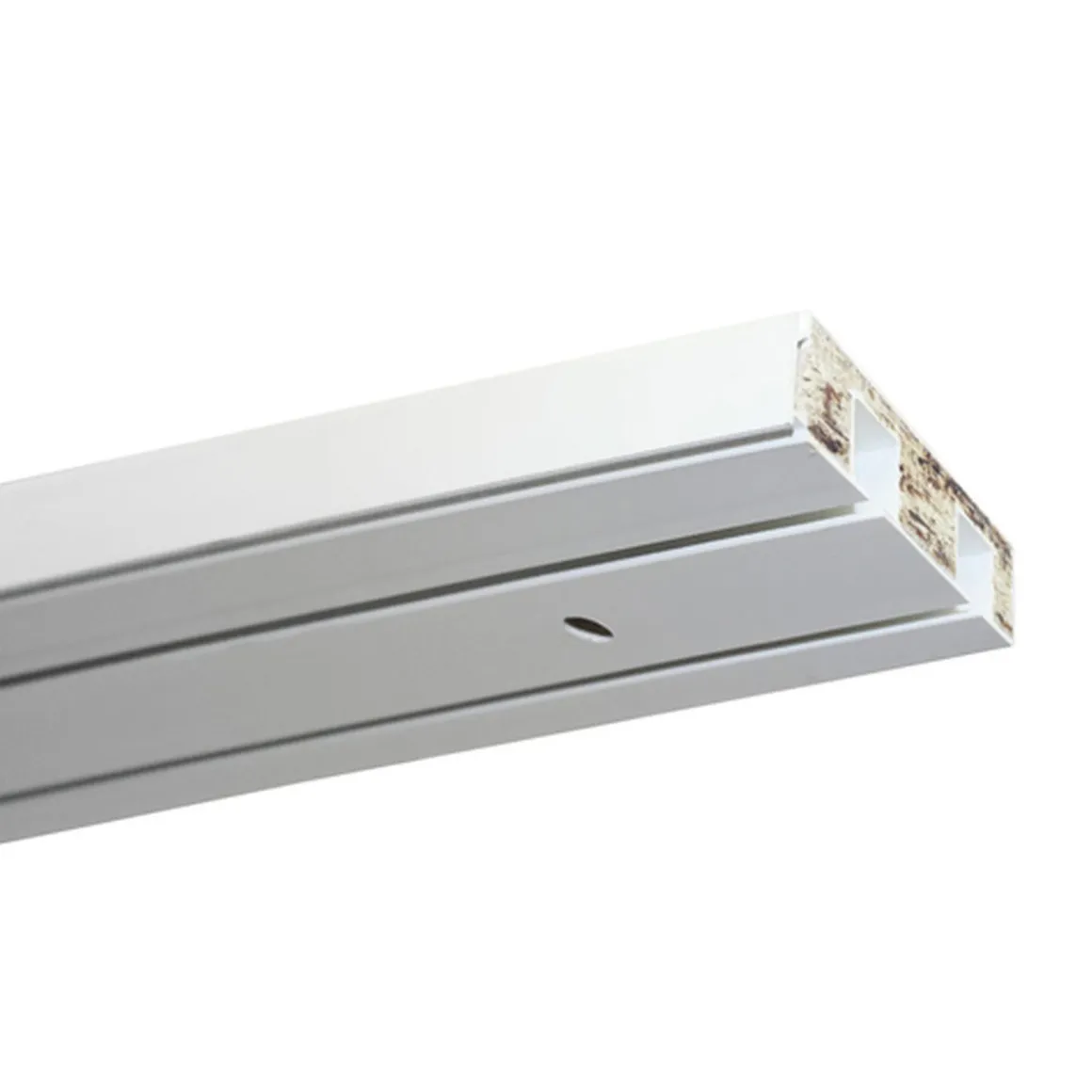 Gardinia Vorhangschiene GE2 180 cm mit Profil für Blendenbefestigung weiß