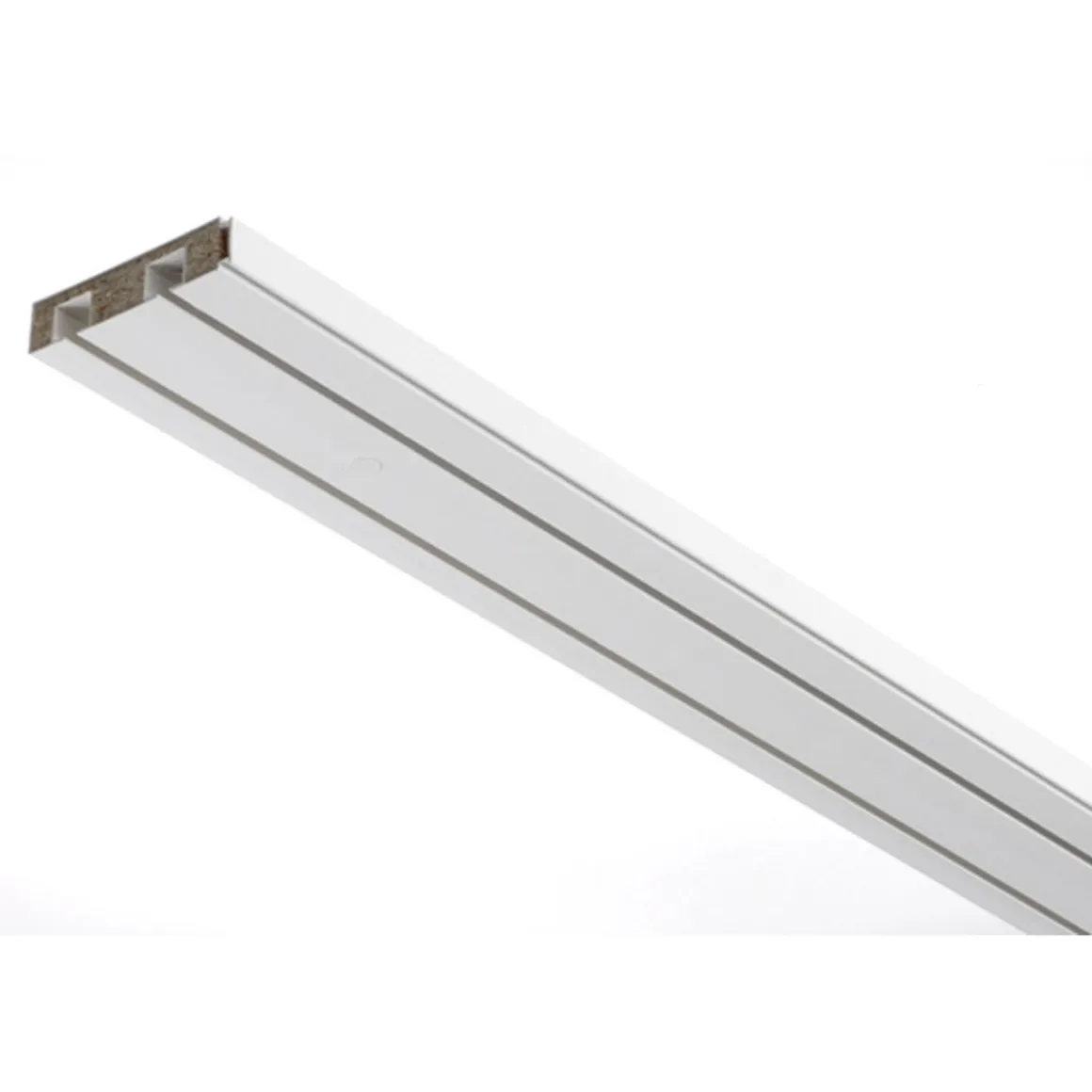 Gardinia Vorhangschiene GE2 180 cm mit Profil für Blendenbefestigung weiß