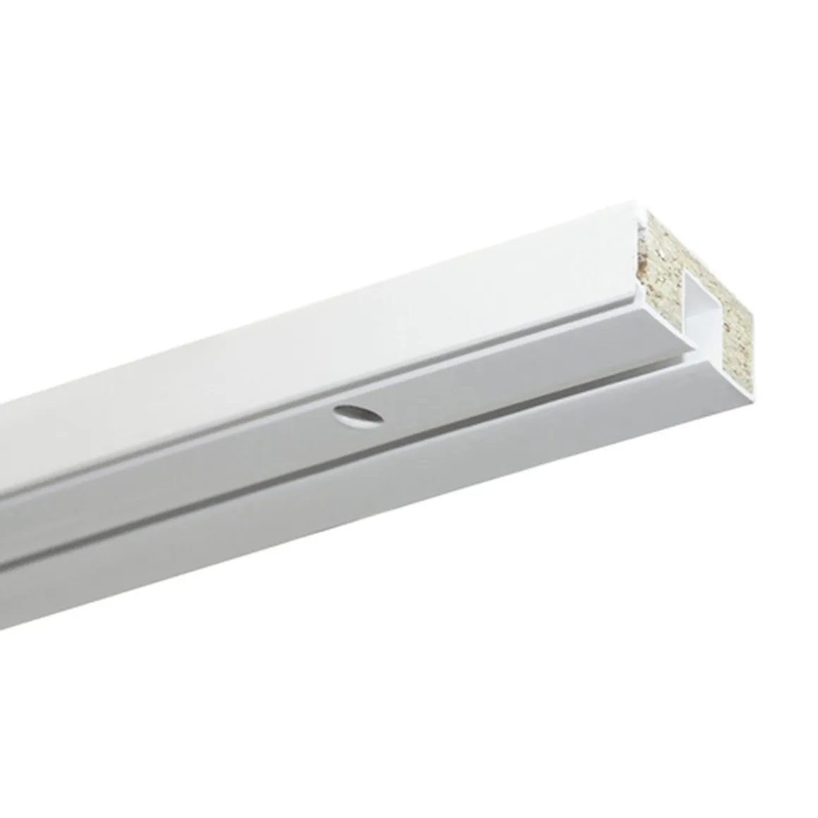 Gardinia Vorhangschiene GE1 210 cm mit Profil für Blendenbefestigung weiß