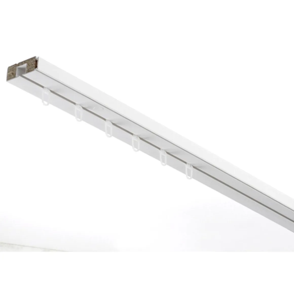 Gardinia Vorhangschiene GE1 210 cm mit Profil für Blendenbefestigung weiß