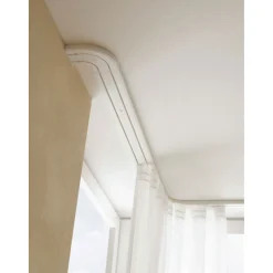 Gardinia Vorhangschiene GE2 210 cm mit Profil für Blendenbefestigung weiß