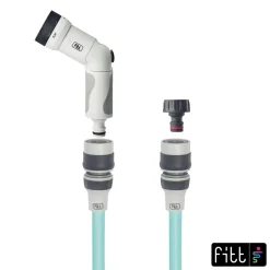 Gartenschlauch ausziehbar kompakt leicht und sofort einsatzbereit 15 m mit Multifunktions-Pistole