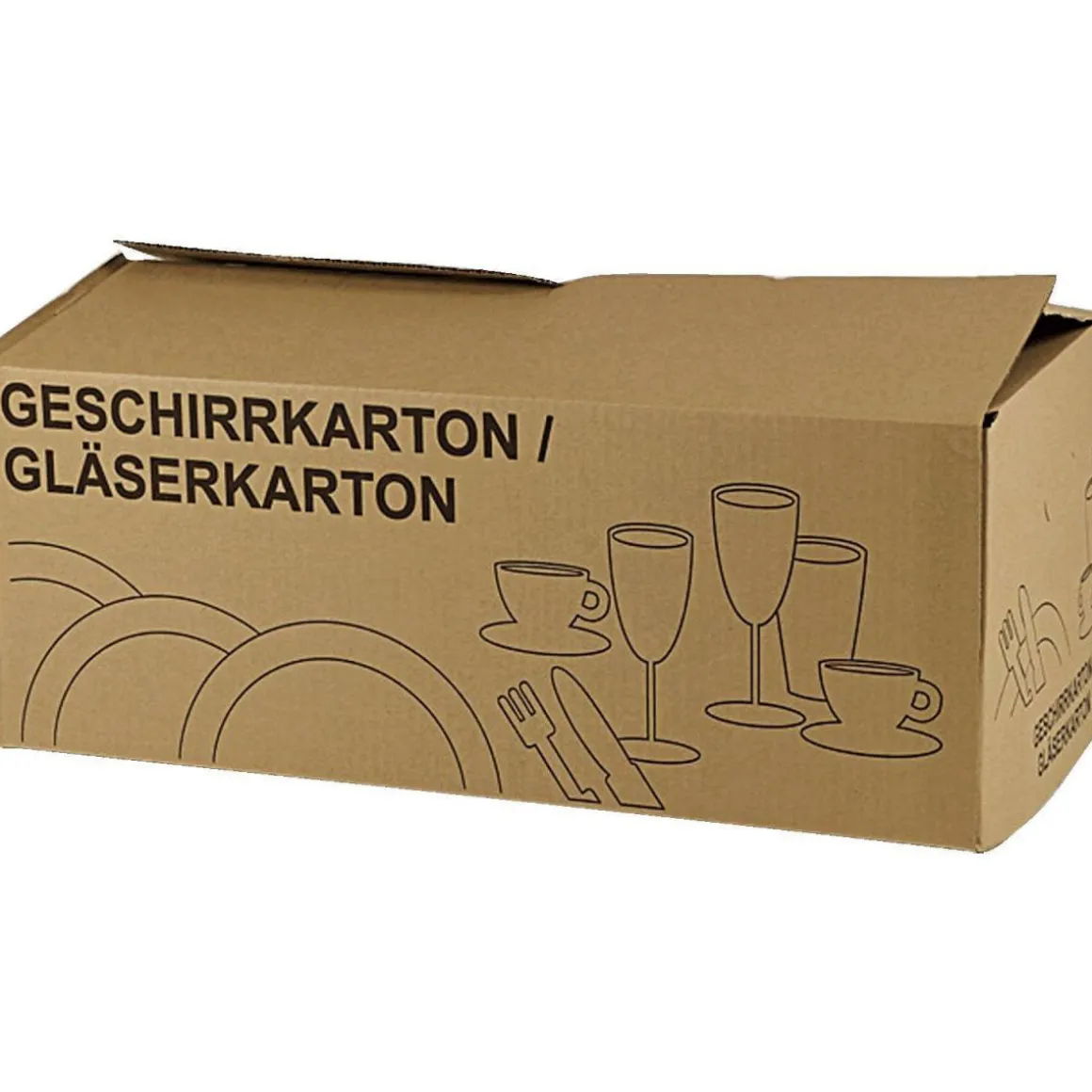 Geschirrkarton 62 x 23 x 32 cm 2er-Set
