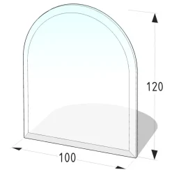 Glasbodenplatte Rundbogen 100 x 120 cm