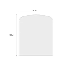 Glasbodenplatte, Stärke 8mm, 100x120cm, Segment