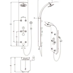 Glas-Duschpaneel weiß