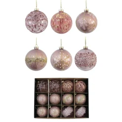 Glas-Kugel Mix 10 cm rosa