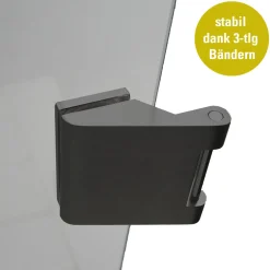 Glastürbeschlagset SKS 61 BLACK 3-teilig