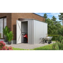 Globel Gerätehaus Lean To 3,4m² silber