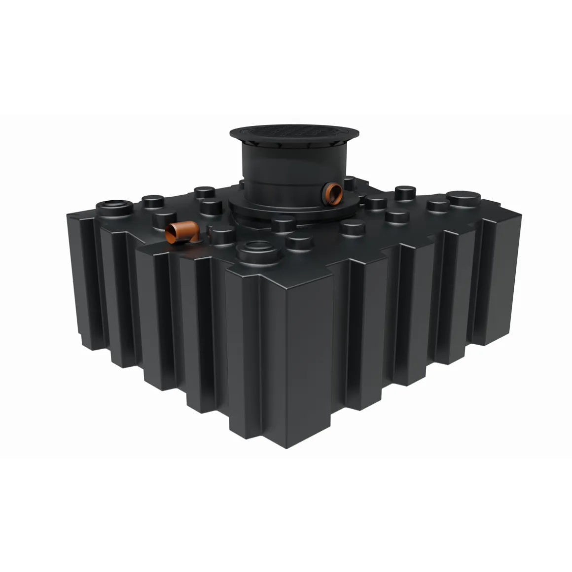 GreenLife Regenwasser-Flachtank 3.000 l mit Biovitor Wassertank Bewässerung unterirdisch