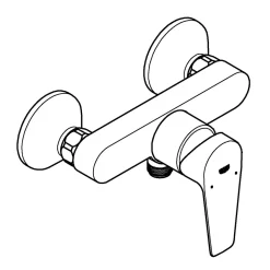 Grohe Einhand-Brausebatterie Start Edge chrom 15 x 13,5 cm