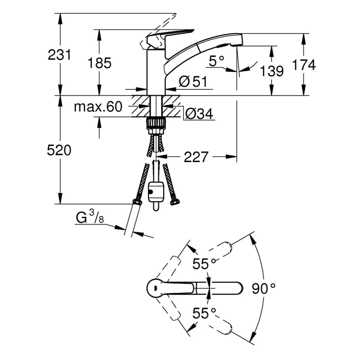 Grohe Einhand-Spültischbatterie Start 1/2"