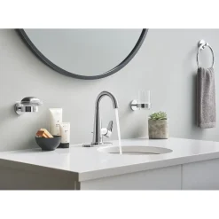Grohe Halter mit Glas Essentials silber 10,6 x 9,9 cm