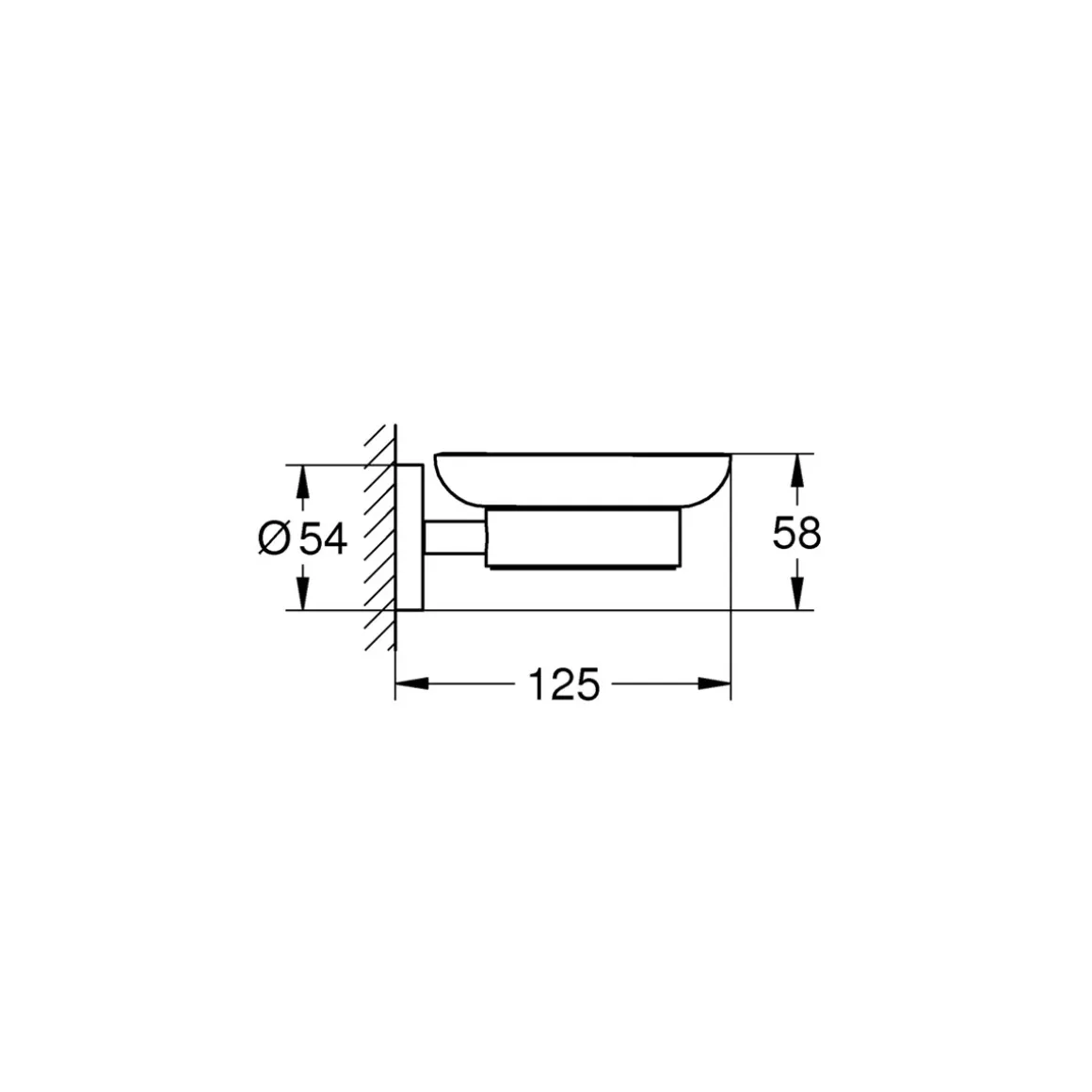 Grohe Halter mit Seifenschale Essentials 12,5 x 5,8 cm