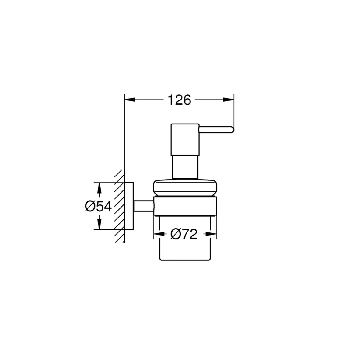 Grohe Halter mit Seifenspender Essentials Durchmesser 7,2 x 12,6 cm