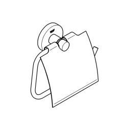 Grohe WC-Papierhalter Essentials silber 16,7 x 11,9 x 4,4 cm