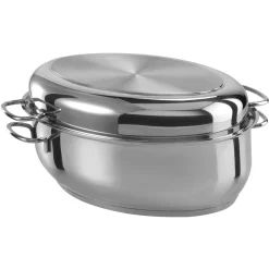 GSW Edelstahl Multibräter oval 38cm, 3 in 1