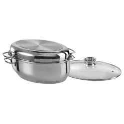 GSW Edelstahl Multibräter oval 38cm, 3 in 1