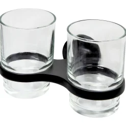 Haceka Aspen Becherhalter doppelt Glas schwarz