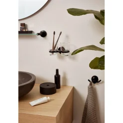 Haceka Aspen Becherhalter doppelt Glas schwarz