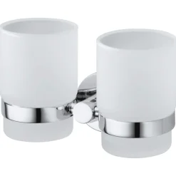 Haceka Kosmos Becherhalter doppelt Glas Chrom