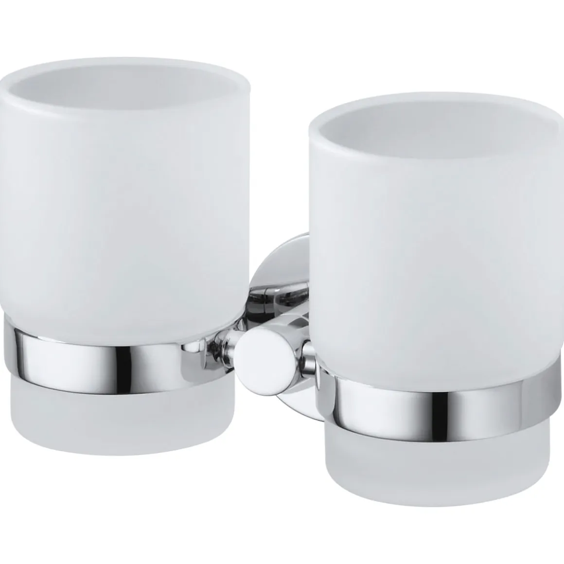 Haceka Kosmos Becherhalter doppelt Glas Chrom