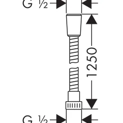 Hansgrohe Brauseschlauch Metaflex 125 cm Chrom