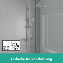 Hansgrohe Duschsystem Vernis Shape mit Thermostat chrom