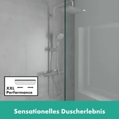 Hansgrohe Duschsystem Vernis Shape mit Thermostat chrom