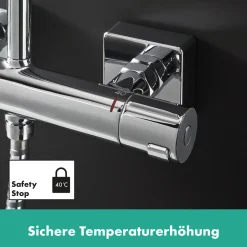 Hansgrohe Duschsystem Vernis Shape mit Thermostat chrom