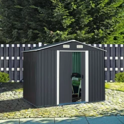 Hartmann Zaun-Grundelement WPC/Alu 180 x 180 cm anthrazit/silber