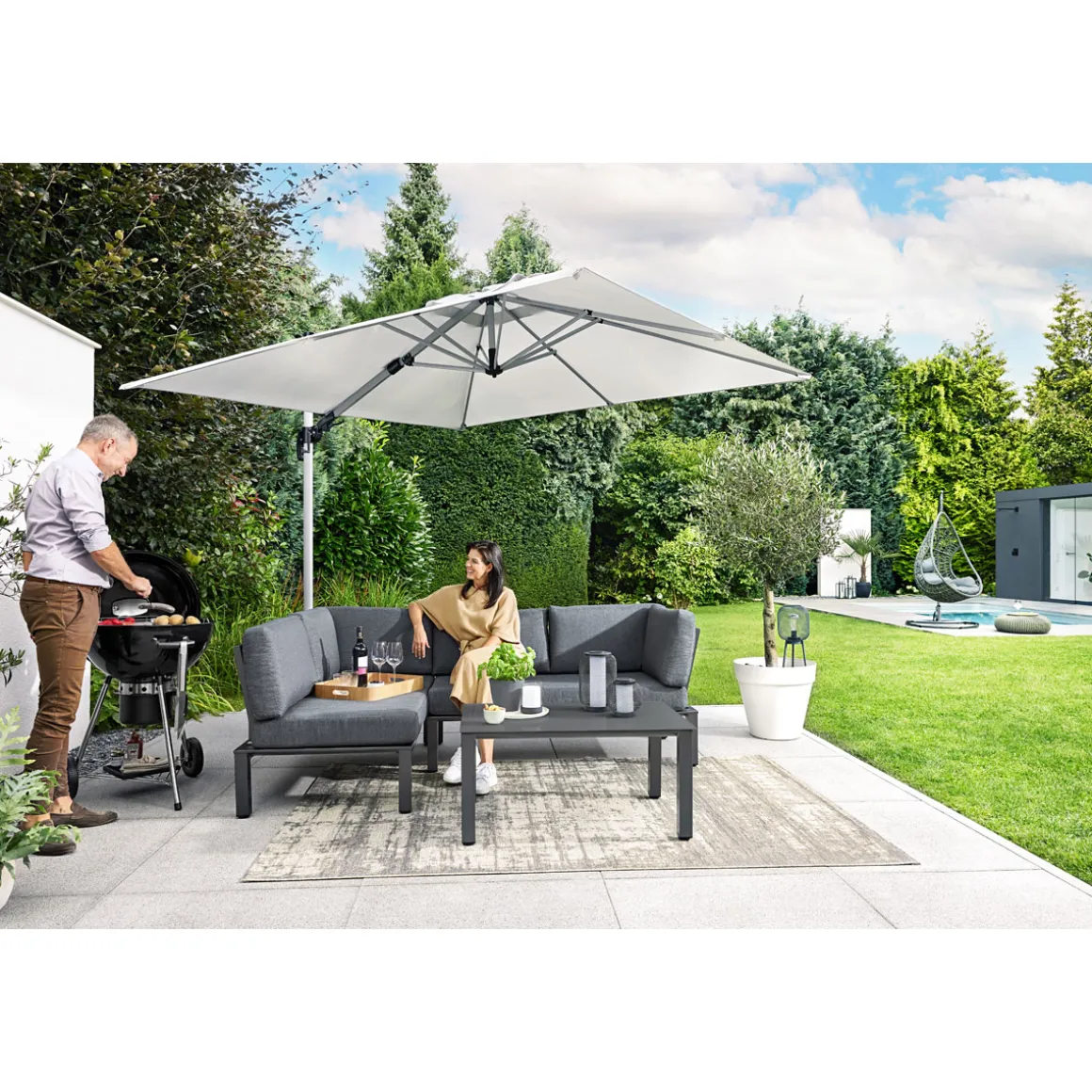 Haveson Ampelschirm Catania Square 270 x 270 cm