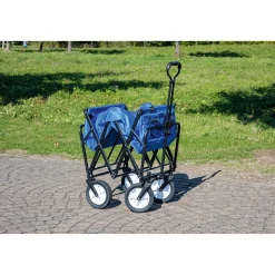 Haveson Bollerwagen faltbar 89 x 59 x 48 cm blau
