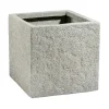 Haveson Fiberglaskübel 25 x 25 cm Natursteinoptik